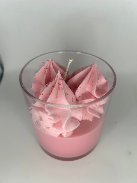 12 oz Pink Sugar Decorated Candles