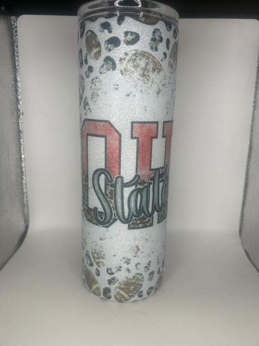 Glitter OH State Tumbler